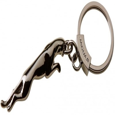 Jaguar  Leaper Keyring - Gun Metal